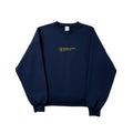 wannabes* | Clothing Brand navy blue crewneck sweatshirt with small yellow Board Games chest embroidery